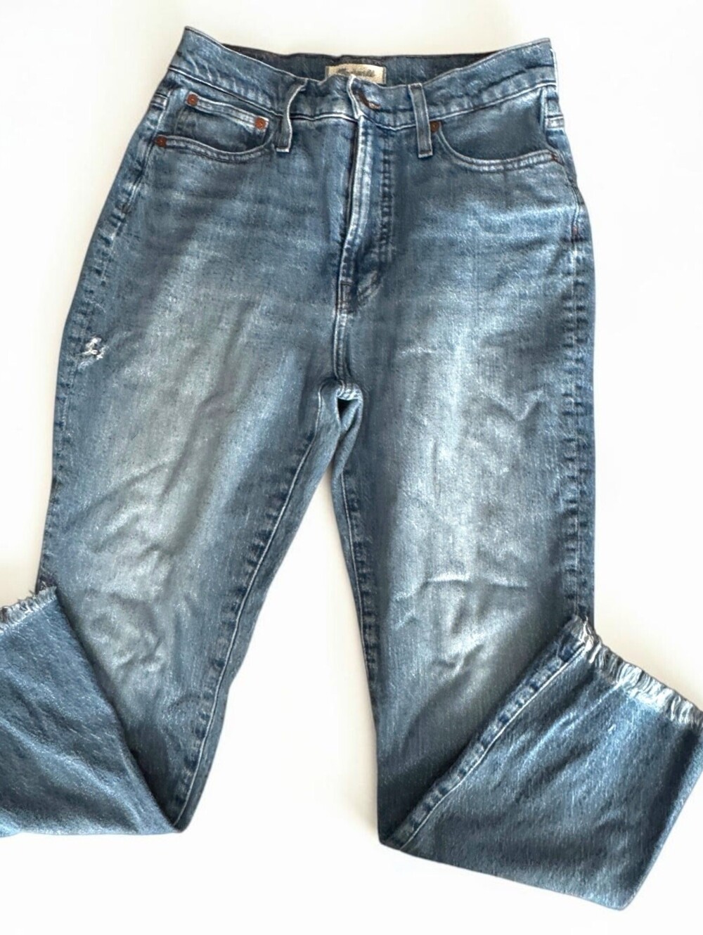 Madewell Perfect Vintage Jeans Women’s 28 High Rise Raw Hem AF691 Ainsworth Wash